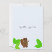 カートゥーンビーバー誕生日招待状 招待状 (裏面)