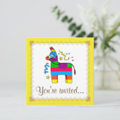 カートゥーンピナタ誕生日招待状 招待状 (スタンド正面)