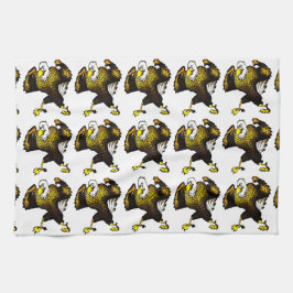 カートゥーンファイティングイーグル キッチンタオル