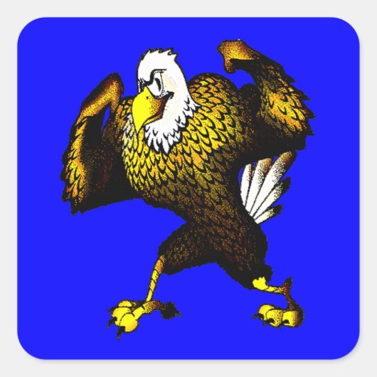 カートゥーンファイティングイーグル スクエアシール (正面)