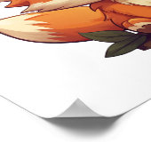 カートゥーンフォックスイラストレーション ポスター (角)