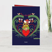 カートゥーンフクロウと文字 シーズンカード (裏面)