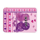 カートゥーンフクロウのかわいいバレンタインマグネット マグネット (横)