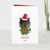 カートゥーンフクロウの飾り付きかわいいクリスマスカード シーズンカード (裏面)