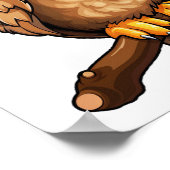 カートゥーンフクロウイラストレーション ポスター (角)