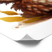 カートゥーンフクロウイラストレーション ポスター (角)