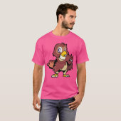 カートゥーンフクロウ – Flute Player Tシャツ (正面フル)