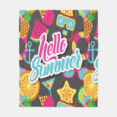 カートゥーンフルーツフリースブランケット フリースブランケット (正面)