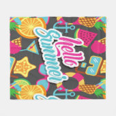 カートゥーンフルーツフリースブランケット フリースブランケット (正面(横))