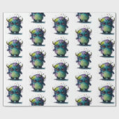 カートゥーンモンスターデザイン ラッピングペーパー (フラット)