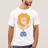 カートゥーンライオンの輪抜け Tシャツ (正面)