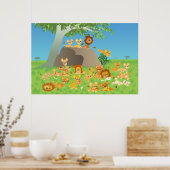 カートゥーンライオンプライドカスタムプリント ポスター (キッチン)