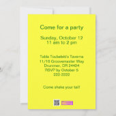 カートゥーンリザードキッズ爬虫誕生日招待状 招待状 (裏面)