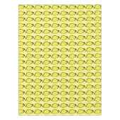 カートゥーンレモン明るい黄 テーブルクロス (正面)