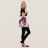 カートゥーン女性トート トートバッグ (モデル)