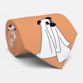 カートゥーン幽霊犬ハロウィンiPhoneケース ネクタイ (ロール)