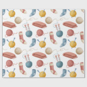 カートゥーン糸、毛布、靴下 ラッピングペーパー (フラット)