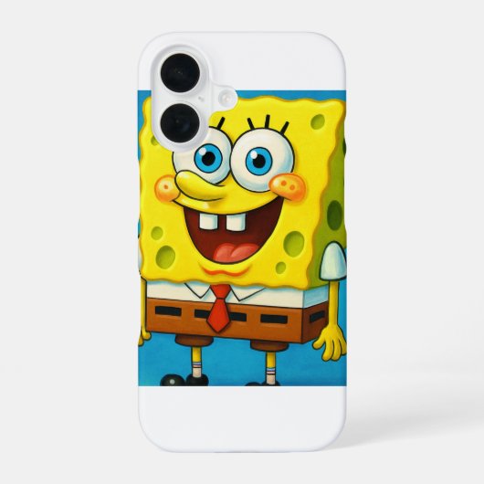 カートゥーン風の楽しい黄色のキャラクターiPhone 16ケース iPhone 16ケース (裏面)