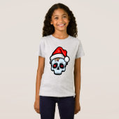 カートゥーン風クリスマススカル Tシャツ (正面フル)