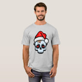 カートゥーン風クリスマススカル Tシャツ (正面フル)