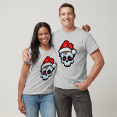 カートゥーン風クリスマススカル Tシャツ (ユニセックス)