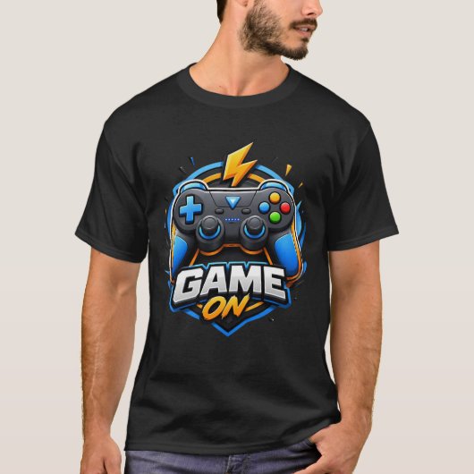 カートゥーン3DゲームコントローラーロゴTシャツデザイン Tシャツ (正面)