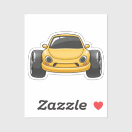 カートゥーン イエロー トゥーン カー シール