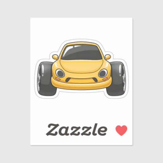 カートゥーン イエロー トゥーン カー シール (シート)