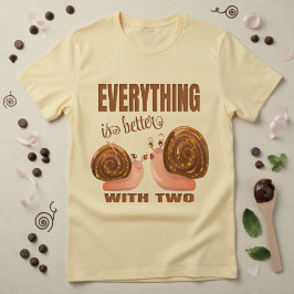 カートゥーン・カタツムリのカップル Tシャツ