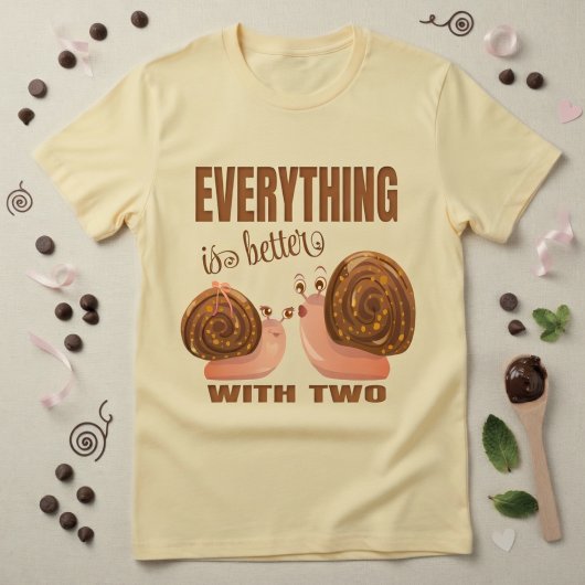 カートゥーン・カタツムリのカップル Tシャツ