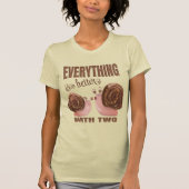 カートゥーン・カタツムリのカップル Tシャツ (正面)