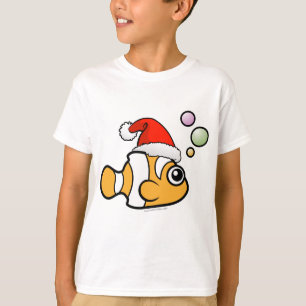 『カートゥーン·クラウンフィッシュサンタ』 Tシャツ