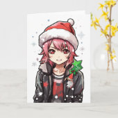 カートゥーン クリスマスカード カード (黄色い花)
