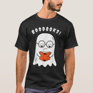 カートゥーン ゴースト おばけ 本 読書 コスチューム 簡単 ハロウィン Tシャツ