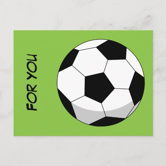 カートゥーン サッカーボール｜名前やテキストを追加  ポストカード (正面)