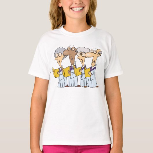 カートゥーン シニア 市民教会 クワイア 歌唱 Tシャツ (正面)