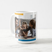 カートゥーン スタイル スーパーダッド 顔写真追加 父の日 コーヒーマグカップ (正面左)