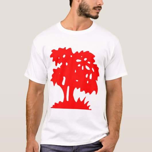 カートゥーン・ツリー - 赤 Tシャツ (正面)