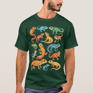 カートゥーン トカゲ 種類 判別 イグアナ ヤモリ Tシャツ