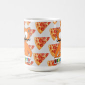 カートゥーン・ヒゲ猫 セニョール・ガト ピザ好き 大 コーヒーマグカップ (中央)