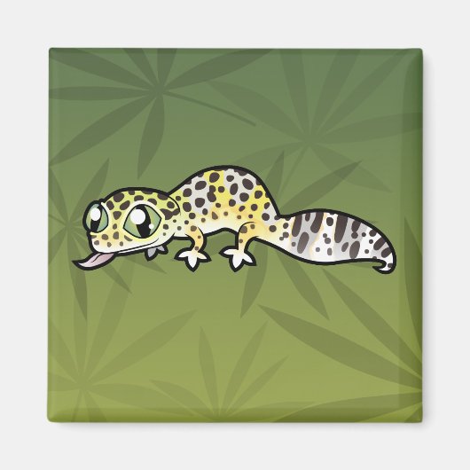 カートゥーン ヒョウモントカゲモドキ マグネット (正面)
