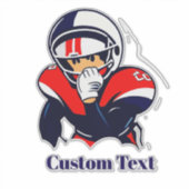 カートゥーン フットボール選手 シール (正面)