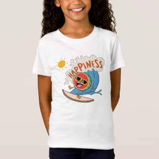 カートゥーン フルーツ サマーTシャツ – ハピネス ウェーブ デザイン Tシャツ