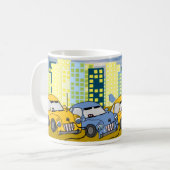 カートゥーン プラグイン ハイブリッドカー  コーヒーマグカップ (正面左)