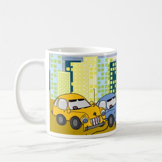 カートゥーン プラグイン ハイブリッドカー  コーヒーマグカップ (左)