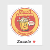 カートゥーン・ポップコーンバケツ "Kernel Champion" グラフィック シール (シート)