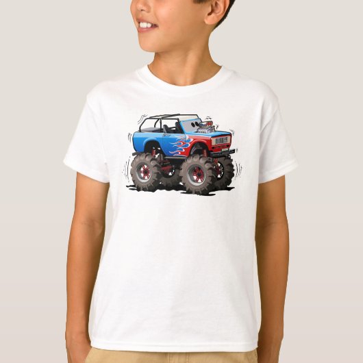 カートゥーン モンスタートラック Tシャツ (正面)