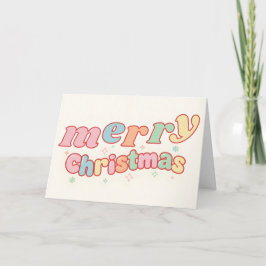 カートゥーン レトロ キッズ メリークリスマス シーズンカード