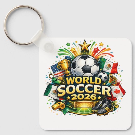カートゥーン ワールド サッカー 2026 キーホルダー (正面)
