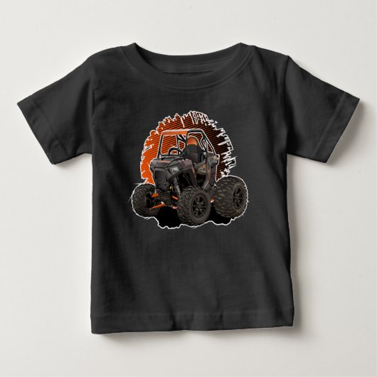 カートゥーンUTVオフロード車両 ベビーTシャツ (正面)